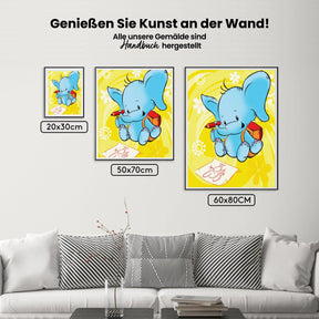 Malen nach Zahlen – Der schlaue Elefant