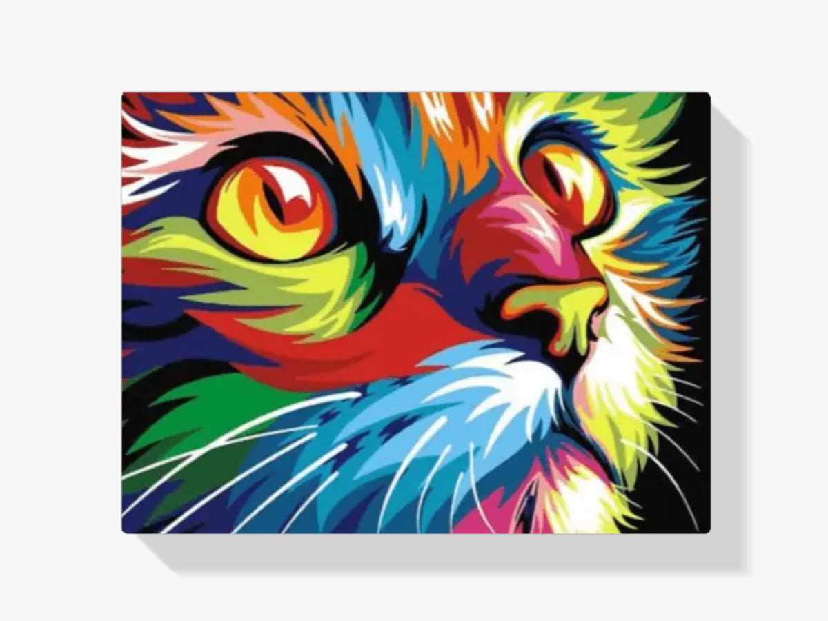 Malen nach Zahlen – Farbige Katze
