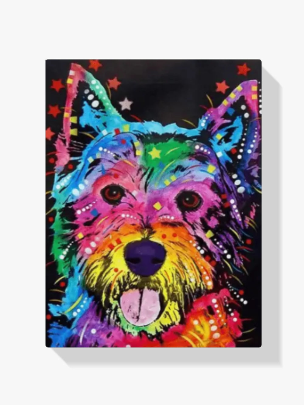 Malen nach Zahlen – Farbiger Hund