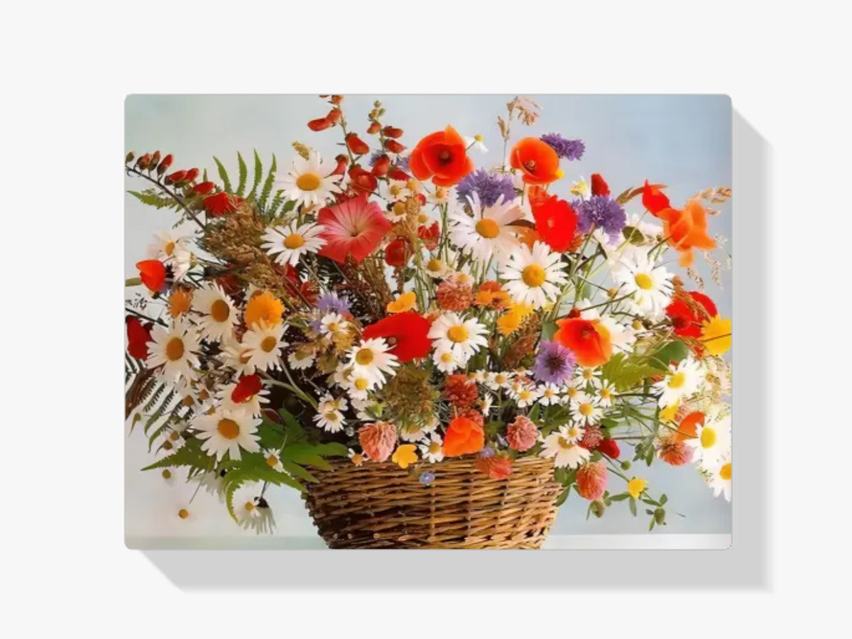 Malen nach Zahlen – Feldblumen im Korb