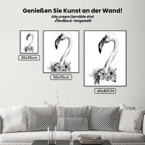 Malen nach Zahlen – Flamingo-Kopf