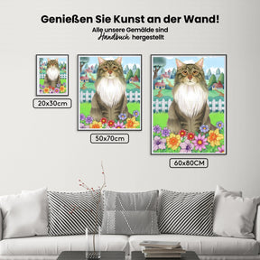 Malen nach Zahlen – Frühling Maine Coon