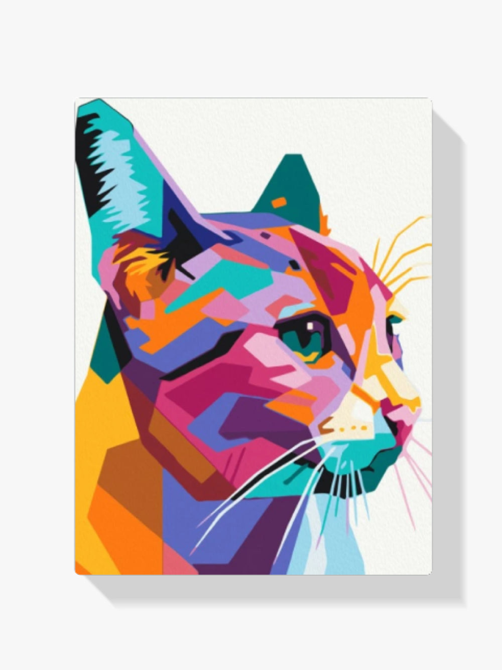 Malen nach Zahlen – Geometrische Katze