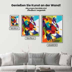 Malen nach Zahlen – Geometrischer Löwe