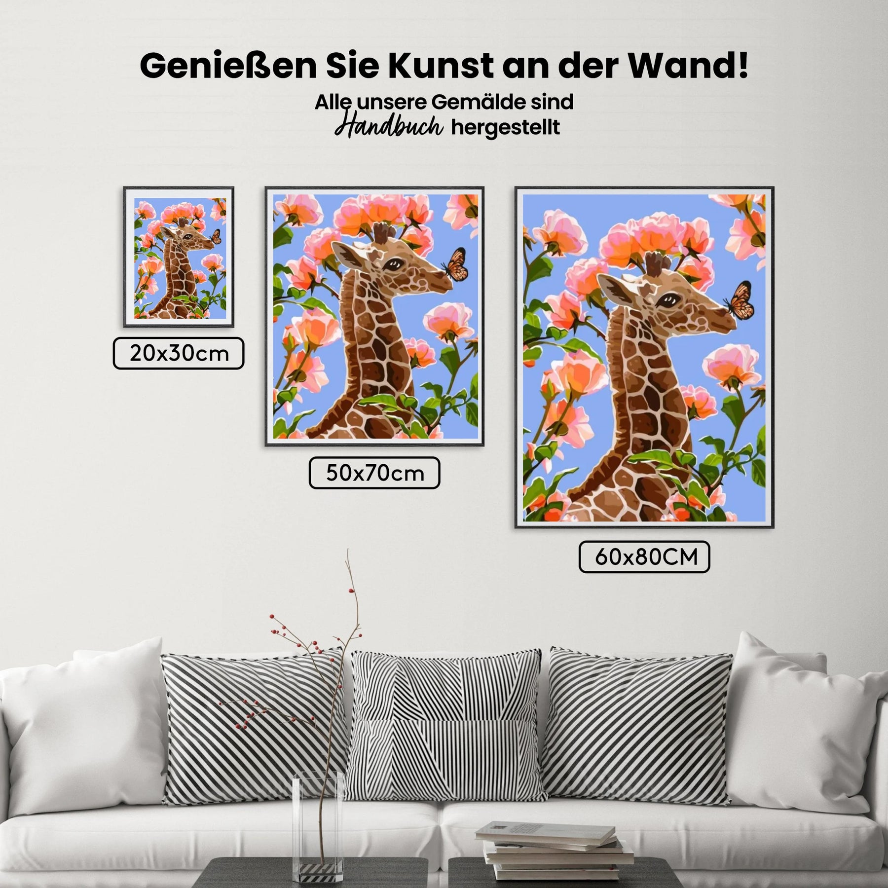 Malen nach Zahlen – Glückliche Giraffe