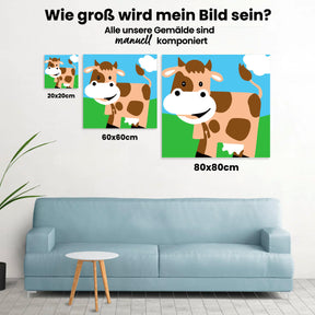 Malen nach Zahlen – Glückliche Kuh