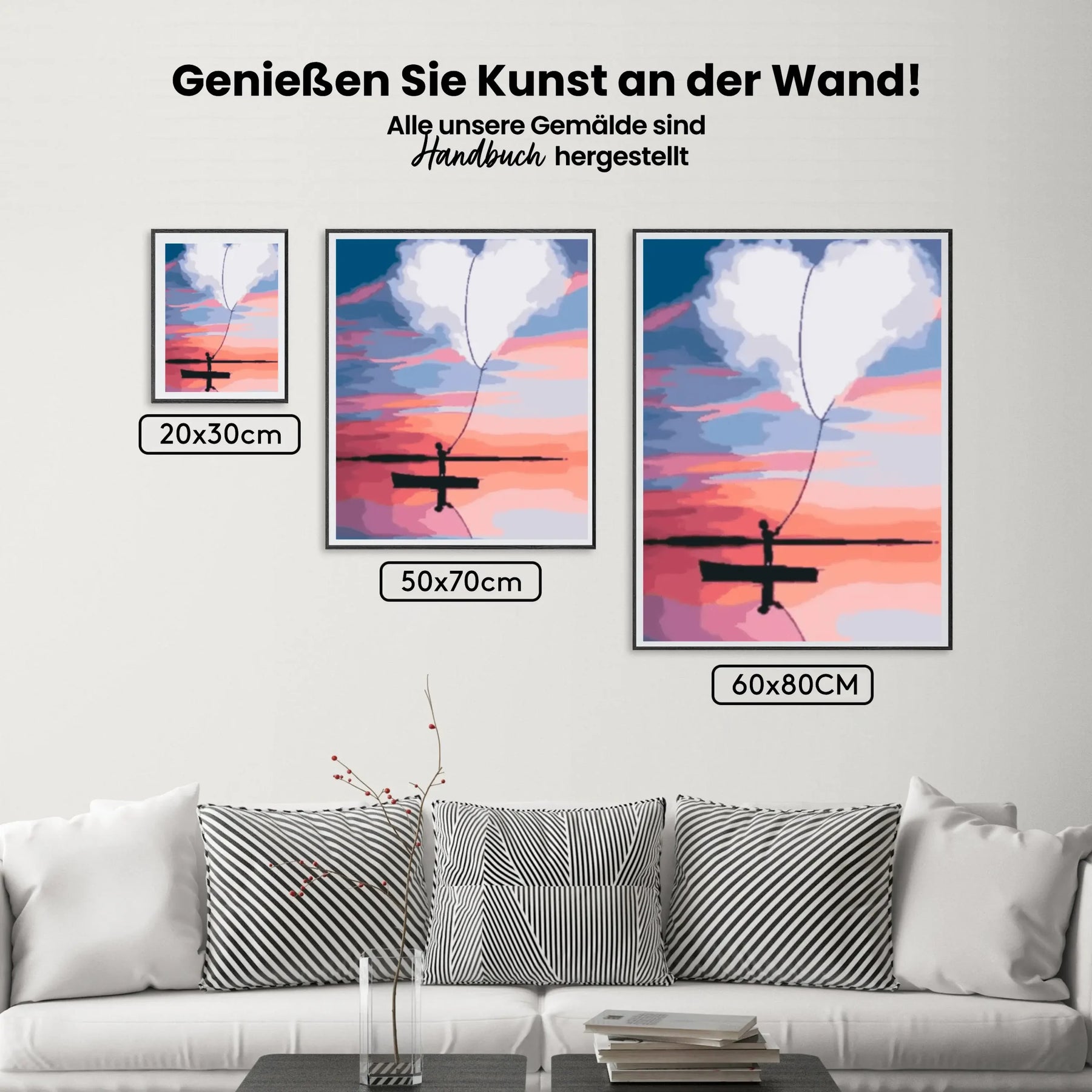 Malen nach Zahlen – Herz zum Boot
