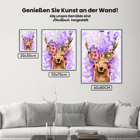 Malen nach Zahlen – Hirsch-Geometrie