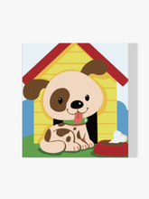 Malen nach Zahlen – Hund im Hutch