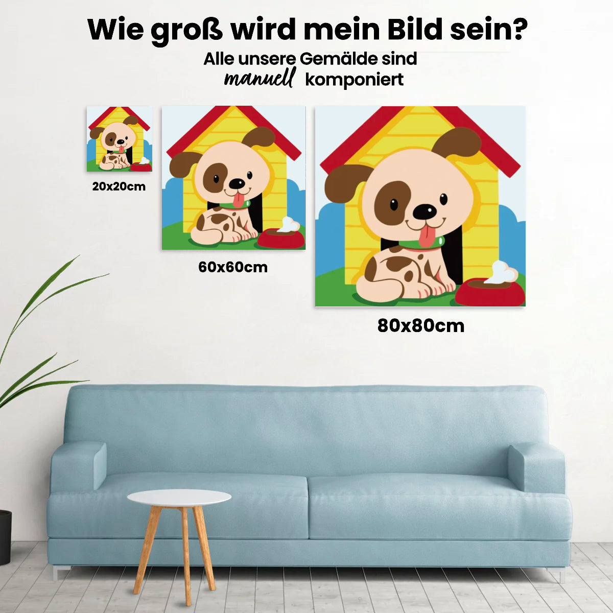 Malen nach Zahlen – Hund im Hutch