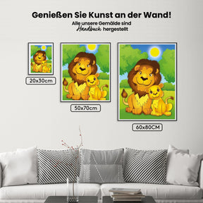 Malen nach Zahlen – Junglöwen