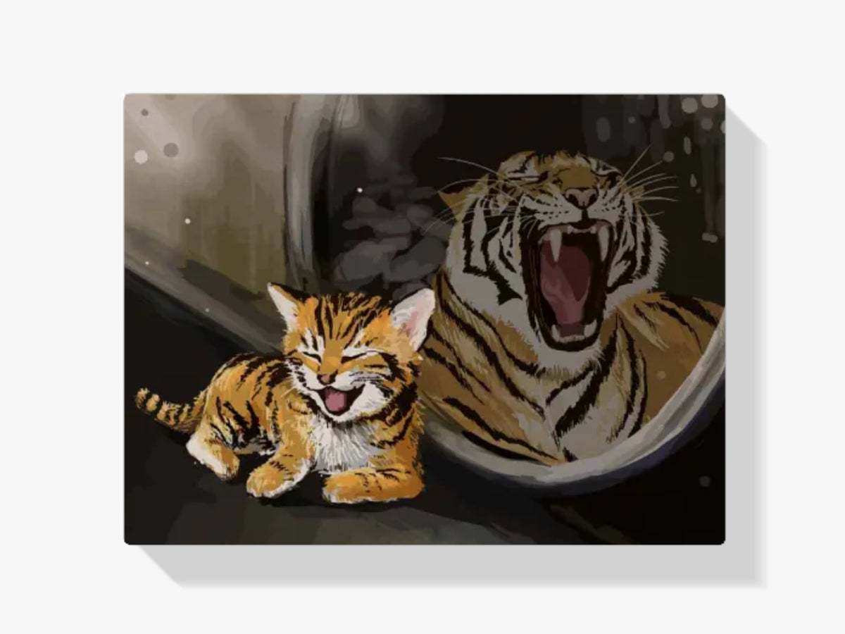 Malen nach Zahlen – Katze Tiger Farbe