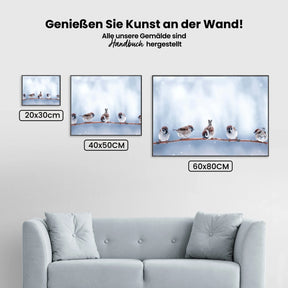 Malen nach Zahlen – Kleine niedliche Vögel