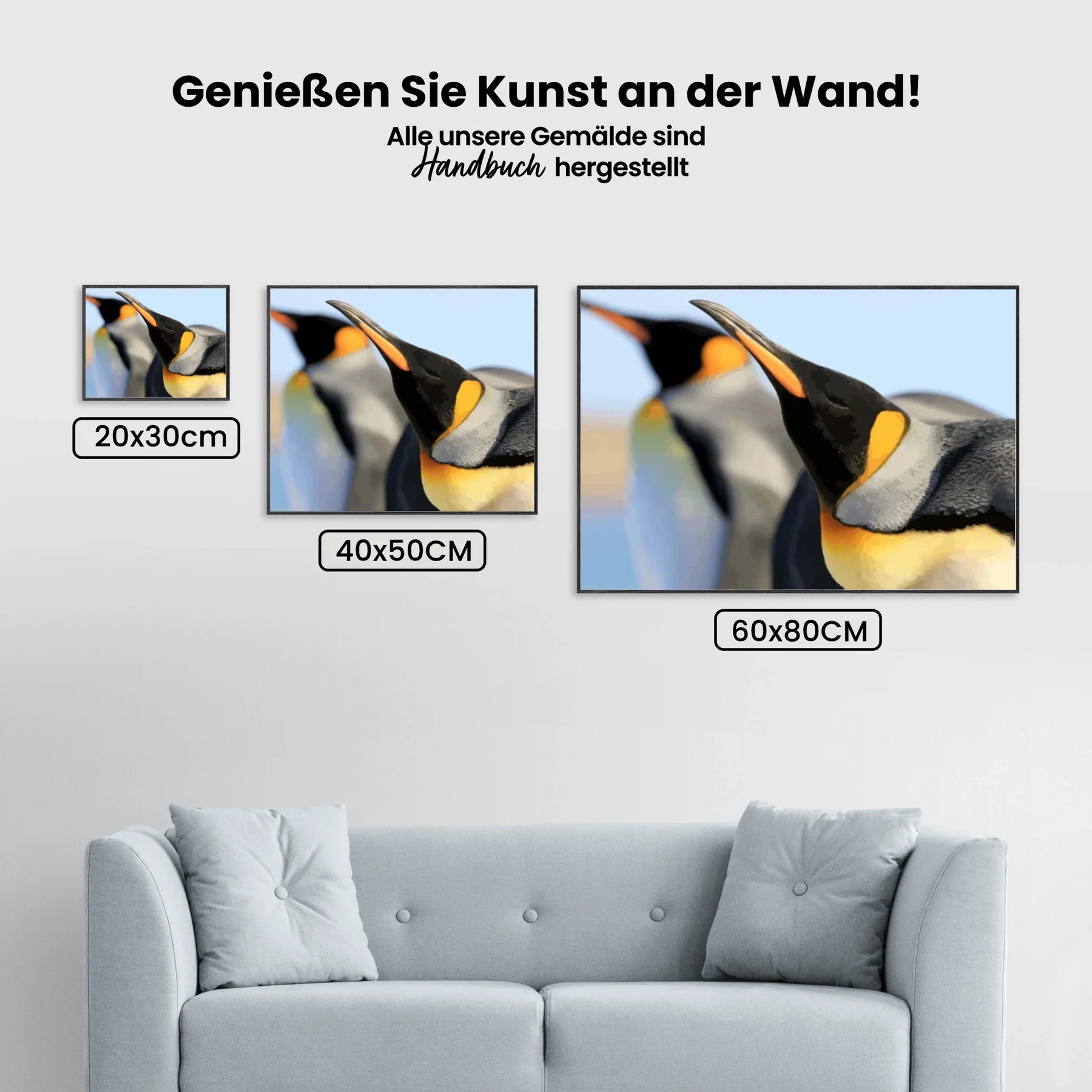 Malen nach Zahlen – Königspinguine