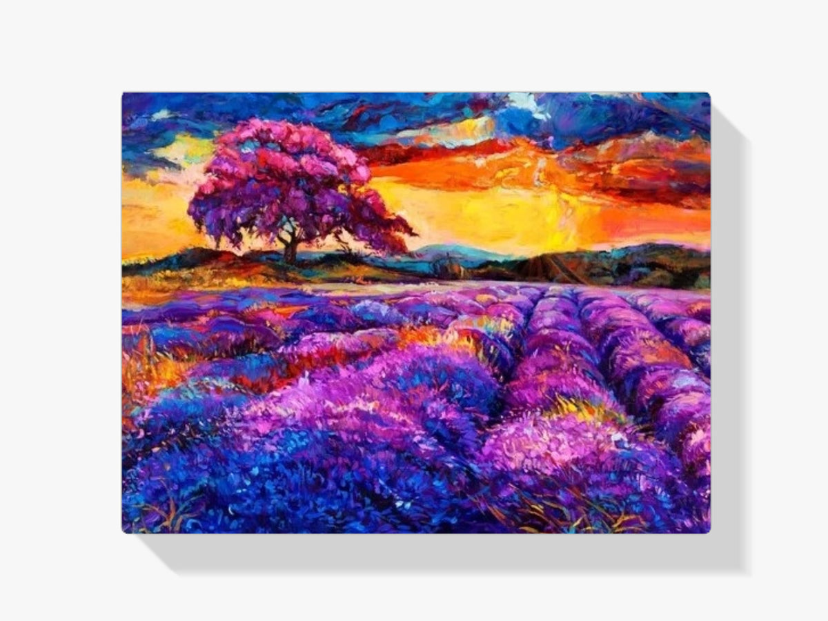 Malen nach Zahlen – Lila Sonnenuntergang