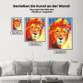 Malen nach Zahlen – Löwe Bunt