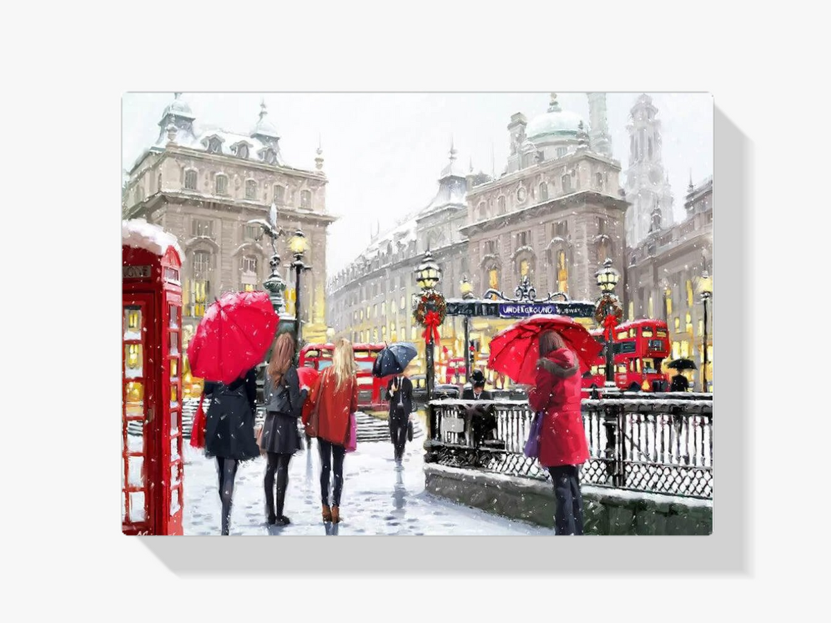 Malen nach Zahlen – London im Schnee