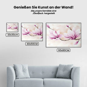 Malen nach Zahlen – Magnolienblüten