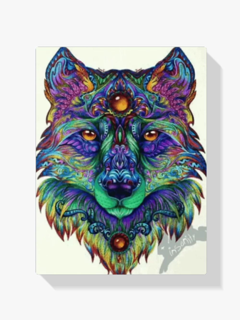 Malen nach Zahlen – Mandala Wolf