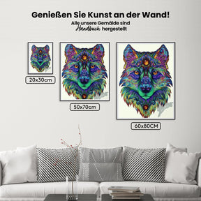 Malen nach Zahlen – Mandala Wolf