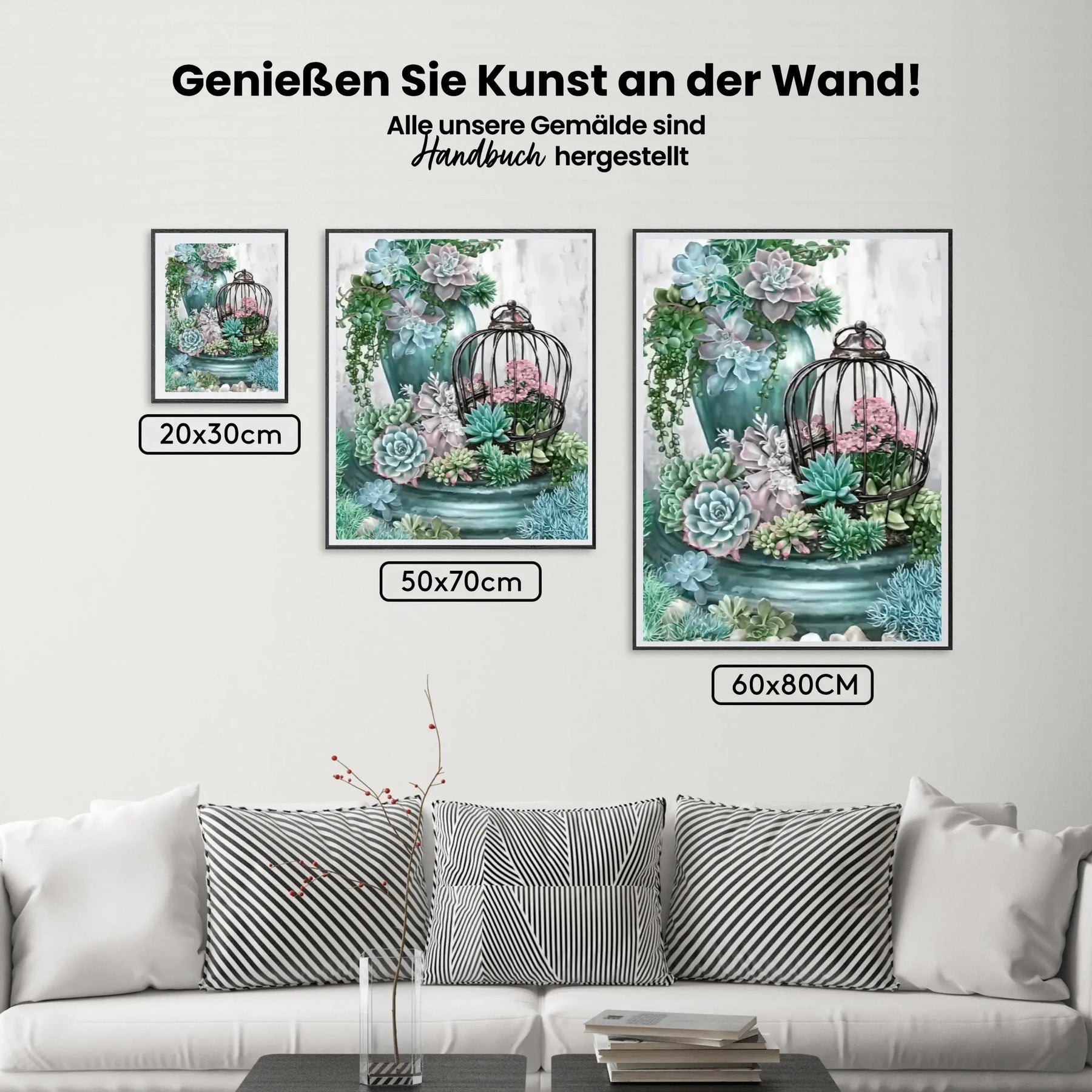 Malen nach Zahlen – Mehrere Blumen