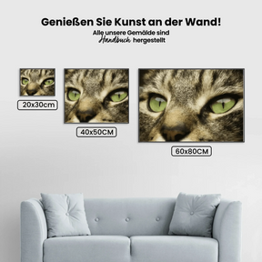 Malen nach Zahlen – Nahaufnahme der Katze