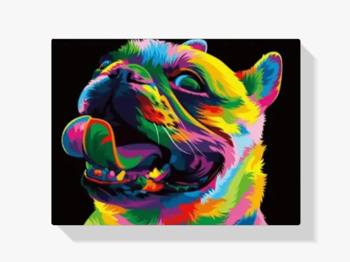 Malen nach Zahlen – Neon Bulldogge