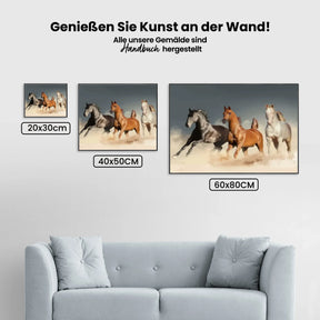Malen nach Zahlen – Pferde im Galopp