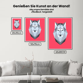 Malen nach Zahlen – Polygon Wolf