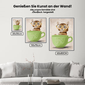 Malen nach Zahlen – Pop-up-Kätzchen