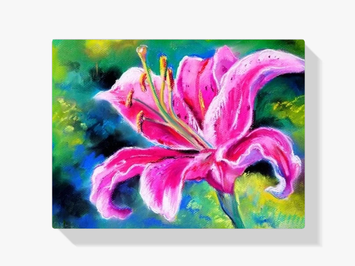 Malen nach Zahlen – Rosa Lilie