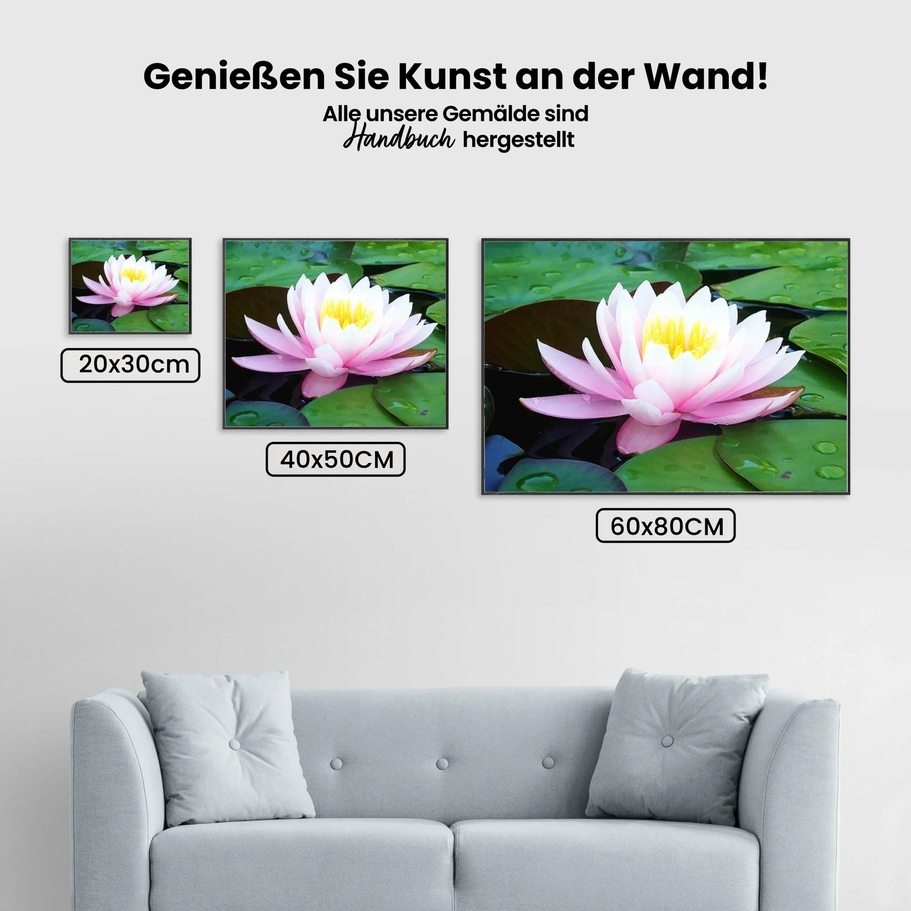 Malen nach Zahlen – Rosa Seerose