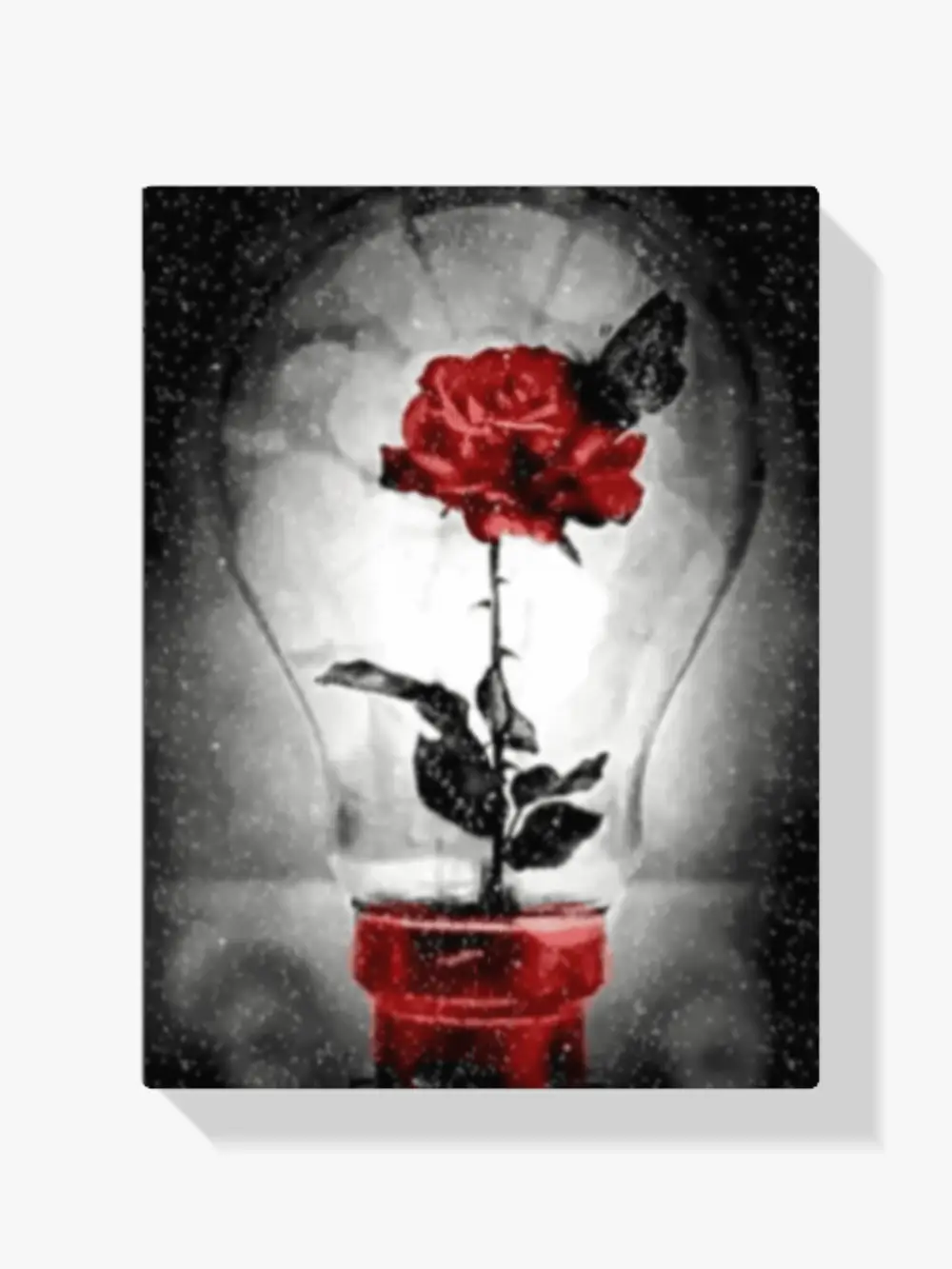 Malen nach Zahlen – Rose in Lampe