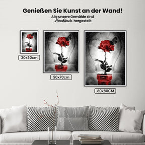 Malen nach Zahlen – Rose in Lampe