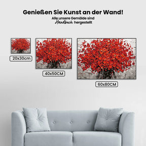 Malen nach Zahlen – Rote Blüten