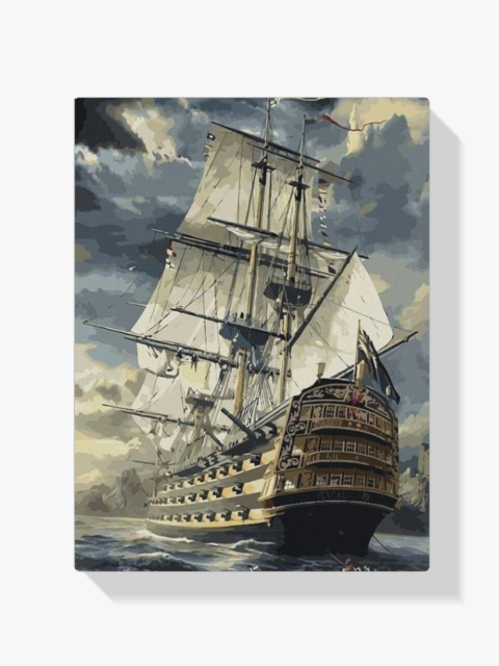Malen nach Zahlen – Schiff auf stürmischer See