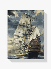 Malen nach Zahlen – Schiff auf stürmischer See