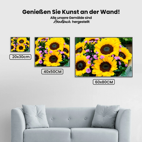 Malen nach Zahlen – Schöne Sonnenblumen