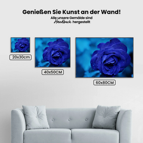 Malen nach Zahlen – Schöne blaue Rose