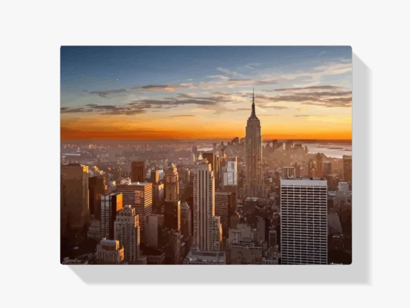 Malen nach Zahlen – Sonnenuntergang über Manhattan – New York