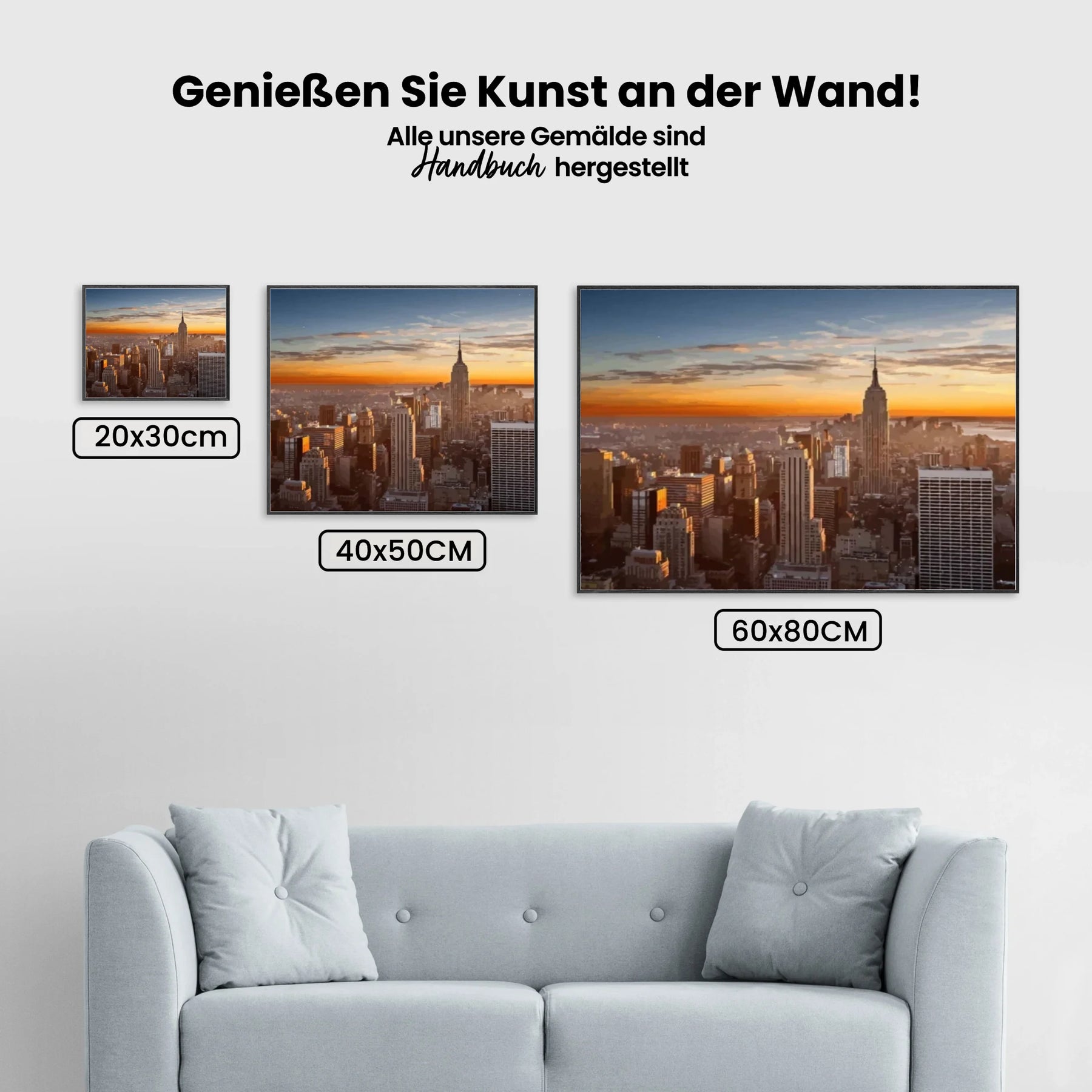 Malen nach Zahlen – Sonnenuntergang über Manhattan – New York