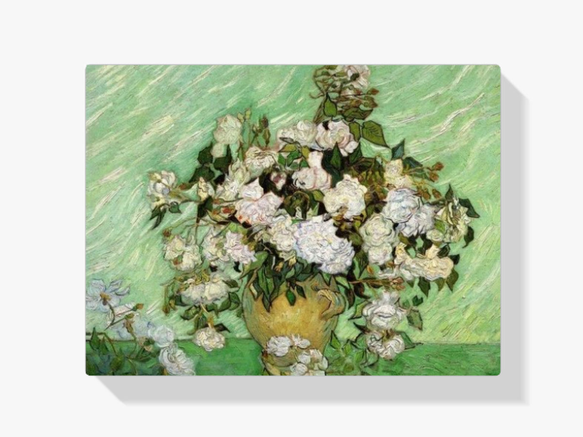 Malen nach Zahlen – Vase mit rosa Rosen