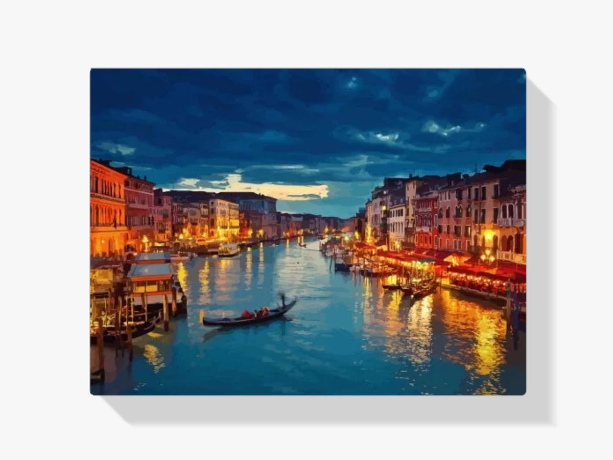 Malen nach Zahlen – Venedig bei Nacht