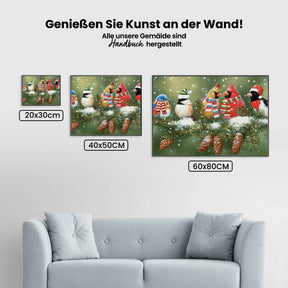 Malen nach Zahlen – Weihnachtsvögel