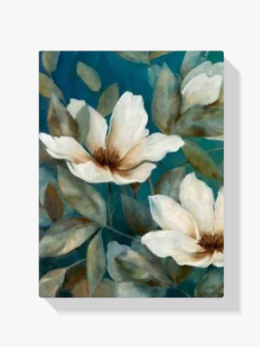 Malen nach Zahlen – Weiße Blumen