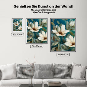 Malen nach Zahlen – Weiße Blumen