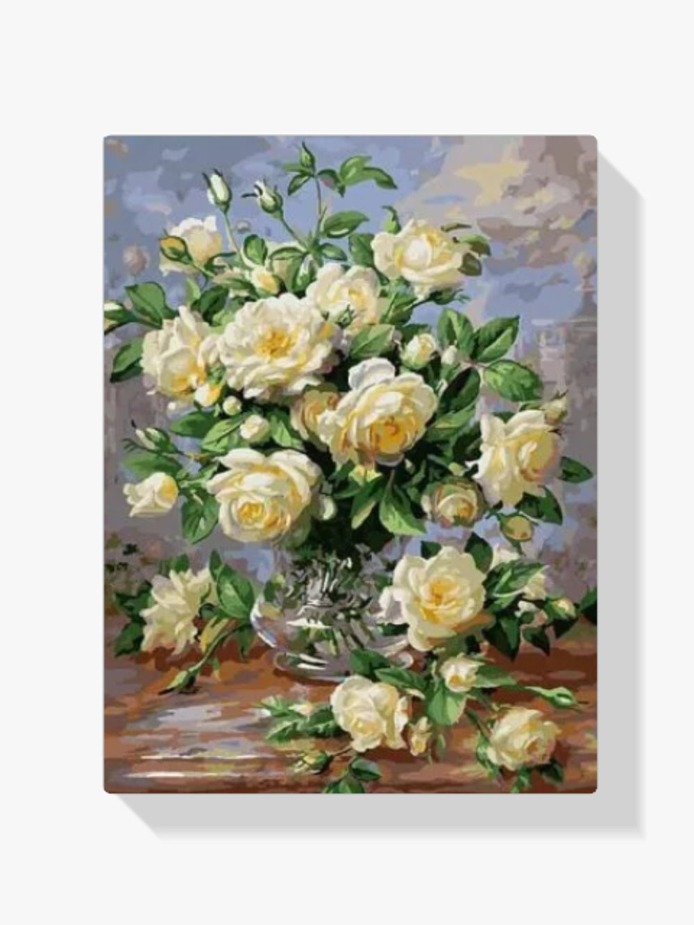 Malen nach Zahlen – Weiße Blumen in Vase
