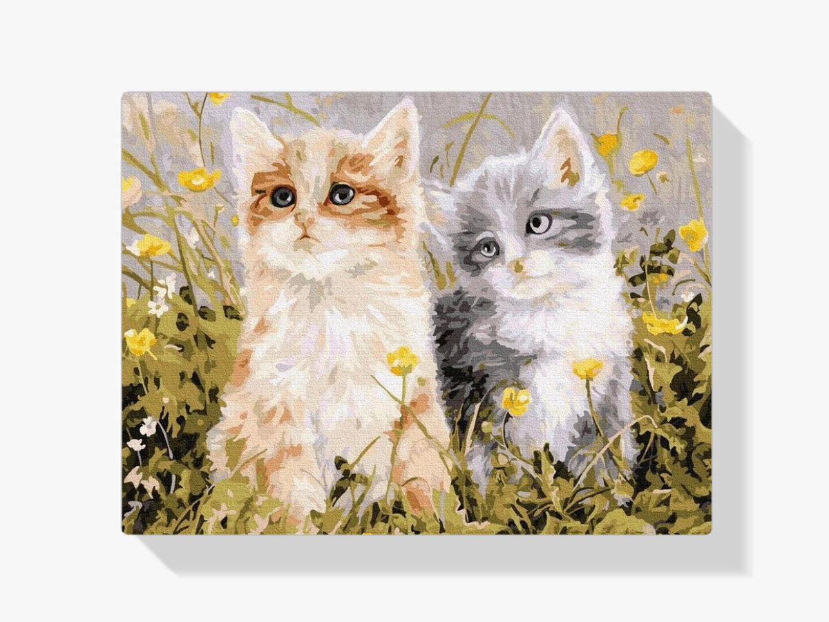 Malen nach Zahlen – Zwei sprechende Katzen