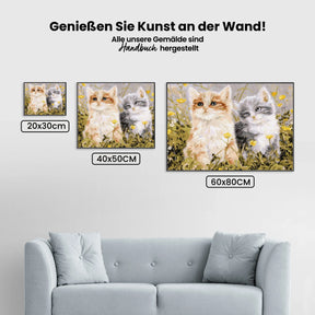 Malen nach Zahlen – Zwei sprechende Katzen