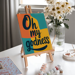 Måla efter siffror - 6 minimålningar | Set med abstrakta affirmationer